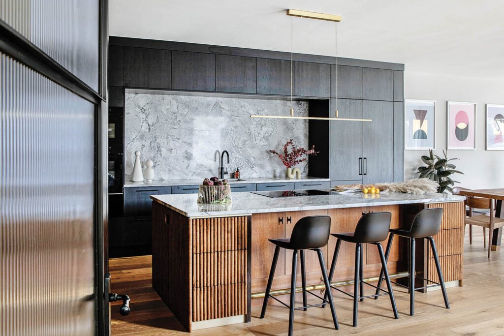 an oak kitchen in a Dublin home