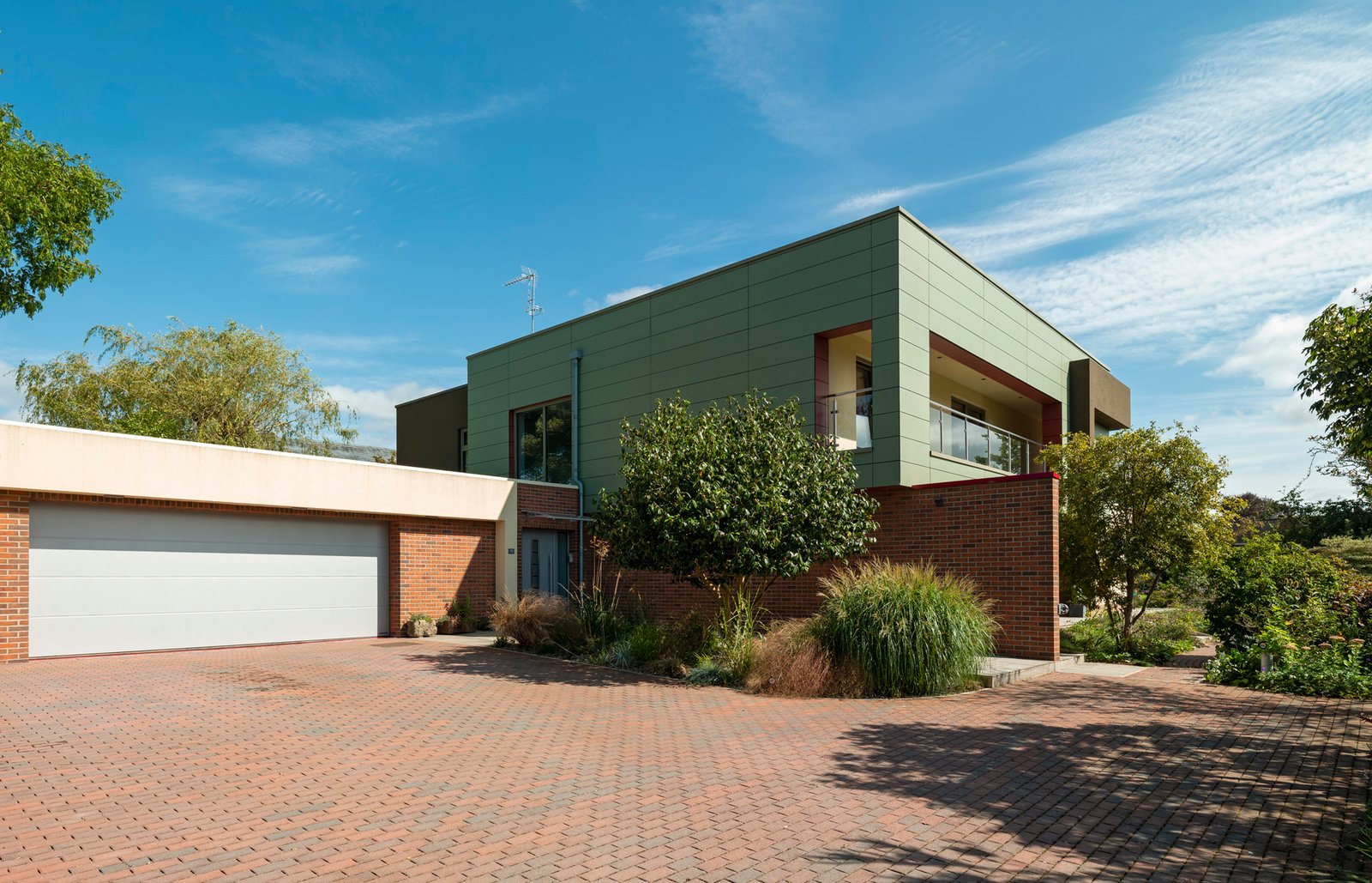 exterior of a modern eco self build home in Wales which cost £385k