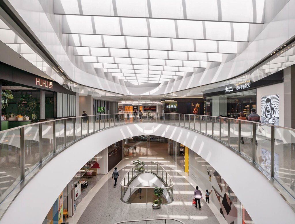 an expansive skylight in Dalian Huanan MixC One