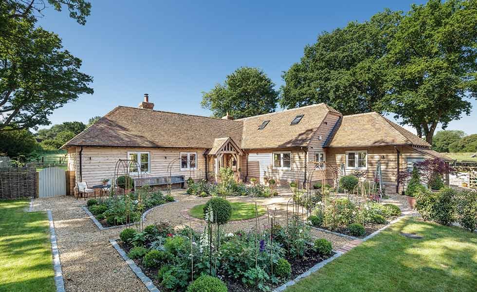 New Oak Frame Home on a Greenbelt Plot