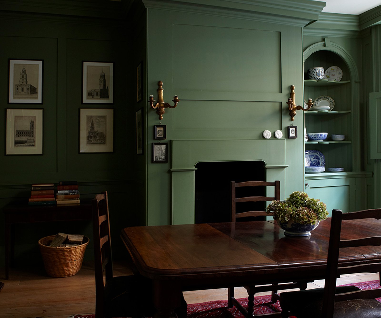 green dining room