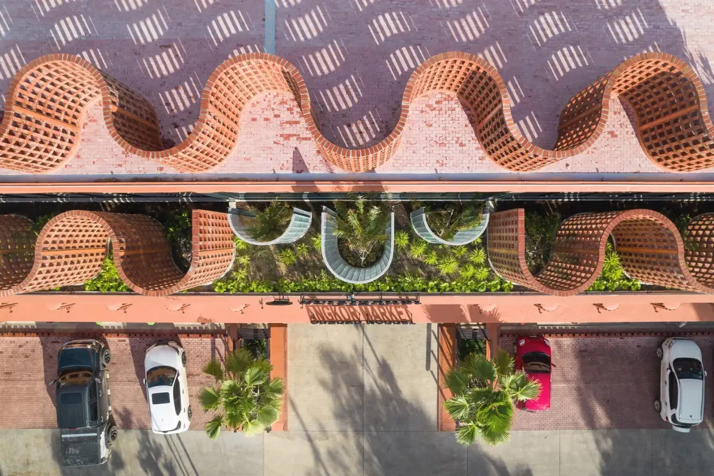 Top-down view of Angkor Market